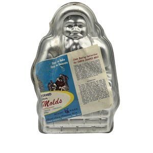 Vintage Santa Cake Pan 3D Mold Nordic Ware Holiday Baking